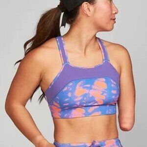 Janji Ascend Pocket Removable Padding Sports Bra Purple Orange XL